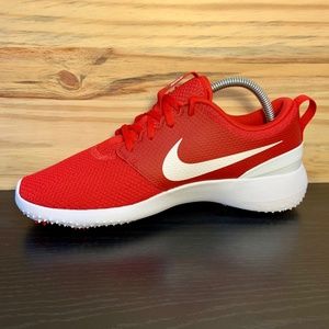 red nike roshe golf shoes